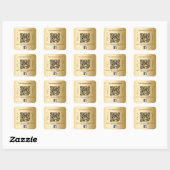 Sticker Carré Nom commercial or qr code Facebook (Feuille)
