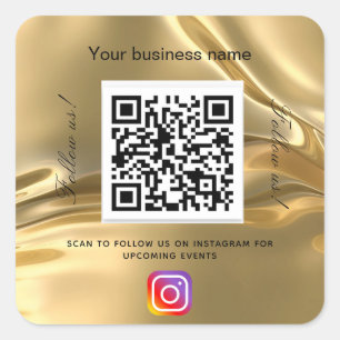 Sticker Carré Nom commercial or qr code instagram