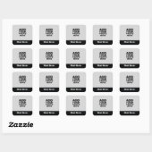Sticker Carré Nom de la photographie de Keepsaké (Feuille)