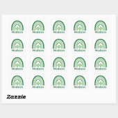 Sticker Carré Nom de Madison Clover Boho Rainbow (Feuille)