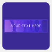 Sticker Carré Nom de script élégant moderne & Monogram Ombre Pur (Devant)