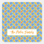 Sticker Carré NOM DES Carottes Pâques Printemps Été Jardin Migno (Devant)