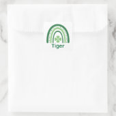 Sticker Carré Nom du tigre Clover Boho Rainbow (Sac)