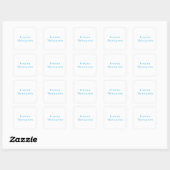 Sticker Carré Nom élégant simple et moderne professionnel (Feuille)