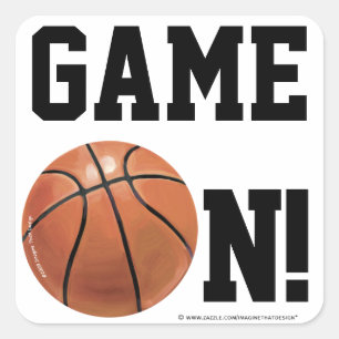 Sticker Carré Nom et numéro de l'équipe de basket-ball