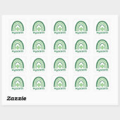 Sticker Carré Nom Hyacinthe Clover Boho Rainbow (Feuille)