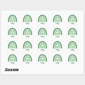 Sticker Carré Nom izzy Clover Boho Rainbow (Feuille)