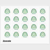Sticker Carré Nom Maura Clover Boho Rainbow (Feuille)