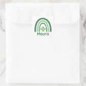 Sticker Carré Nom Maura Clover Boho Rainbow (Sac)