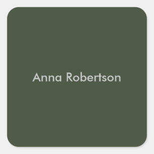 Sticker Carré Nom minimaliste tendance professionnelle simple