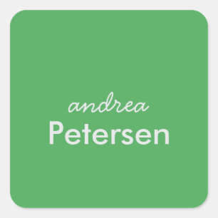 Sticker Carré Nom personnalisé tendance moderne minimaliste
