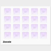 Sticker Carré Nom professionnel et Modèle Slogan | Violet clair (Feuille)
