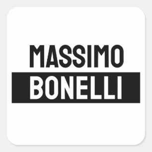 Sticker Carré Nom propre Minimaliste Moderne Simple Noir Blanc
