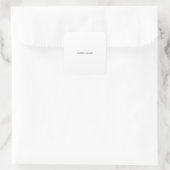 Sticker Carré Nom Simple Moderne Minimaliste Simple Blanc (Sac)