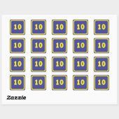 Sticker Carré nombre dix (Feuille)