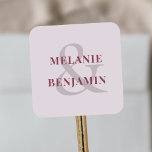 Sticker Carré noms personnalisés Simple Elegant Purple<br><div class="desc">Cette coutume Noms Sticker Carré Simple Elegant Purple crée une humeur élégante et romantique. Facile à personnaliser pour vos événements tendance et modernes.</div>