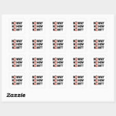 Sticker Carré Non, non, non, non, non Mitt (Feuille)