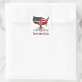 Sticker Carré Nord américain (Sac)