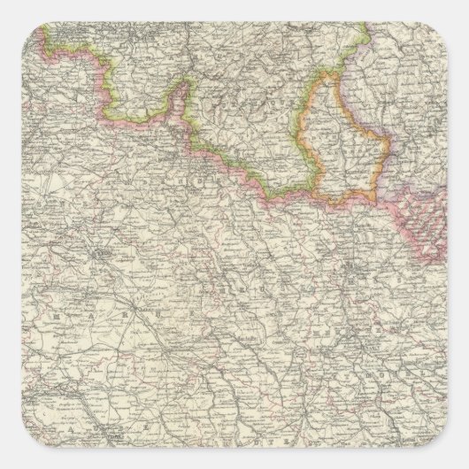 Sticker Carré Nord-Est de la France (Devant)