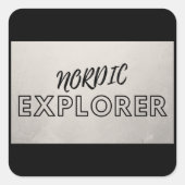 Sticker Carré Nordic Explorer (Devant)