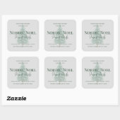 Sticker Carré Nordic Noel Pine & Birch Candle Label (Feuille)