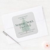 Sticker Carré Nordic Noel Pine & Birch Candle Label (Enveloppe)
