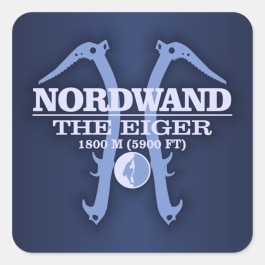 Sticker Carré Nordwand "L'Eiger" (Devant)
