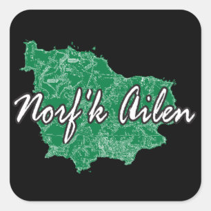Sticker Carré Norf'k Ailen