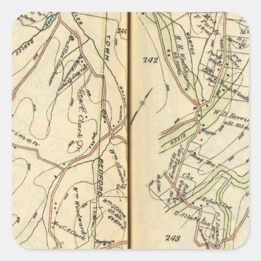 Sticker Carré North Castle, New York (Devant)