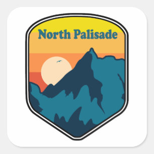 Sticker Carré North Palisade lever de soleil Californie