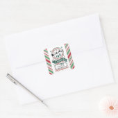 Sticker Carré North Pole Delivery Custom Santa Sleigh Christmas (Enveloppe)