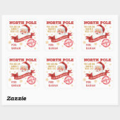 Sticker Carré North Pole Express Delivery Santa Christmas (Feuille)