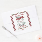 Sticker Carré North Pole Express for Merry Wishes (Enveloppe)