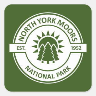 Sticker Carré North York Moors National Park Sun Trees