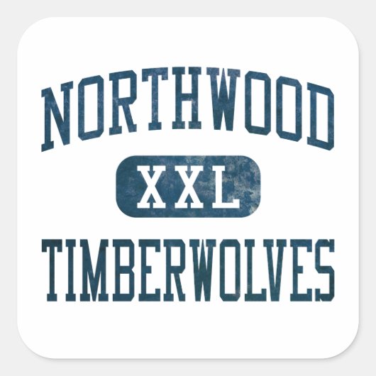 Sticker Carré Northwood Timberwolves Athlétisme (Devant)