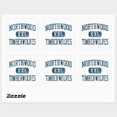 Sticker Carré Northwood Timberwolves Athlétisme (Feuille)