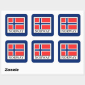 Sticker Carré Norvège (Feuille)