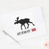 Sticker Carré Norway Elk and Flag (Enveloppe)