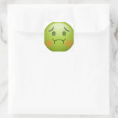 Sticker Carré Note de maladie Emoji visage (Sac)