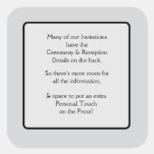 Sticker Carré Note d'invitation (Devant)