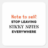 Sticker Carré Note Mème (Devant)