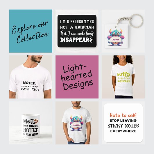 Sticker Carré Note Mème