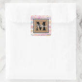 Sticker Carré Note musicale colorée Musicien Monogramme (Sac)