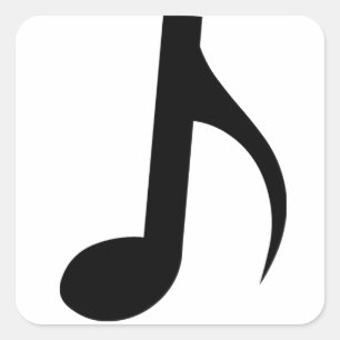 Sticker Carré Note musicale de tremblement