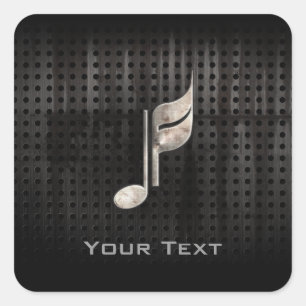 Sticker Carré Note rocailleuse de musique