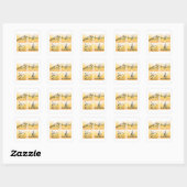 Sticker Carré Notes musicales multiples (Feuille)