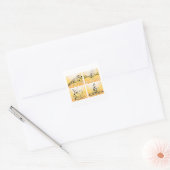 Sticker Carré Notes musicales multiples (Enveloppe)