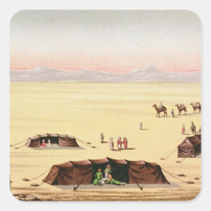Sticker Carré Notre camp de désert