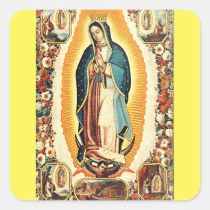 Sticker Carré Notre-Dame de Guadalupe Radiant Art