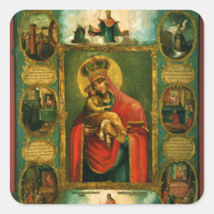 Sticker Carré Notre-Dame de Pochaev